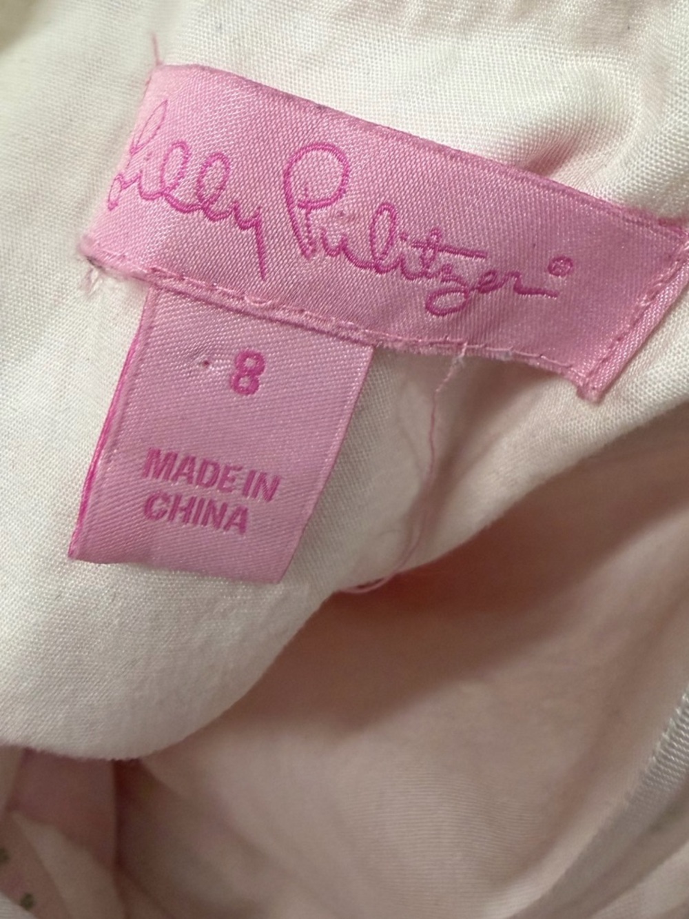 Lilly Pulitzer Lowe Strapless Dress Fiesta Pink Pretty Gingham Strapless Ruffle - Picture 6 of 6